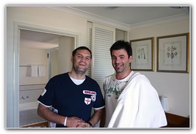 DJ & Sacha day of his wedding